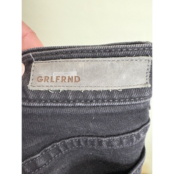 GRLFRND The Karolina Button Fly High Waist Black Denim Jeans Size 27 Nine Lives - Picture 12 of 14